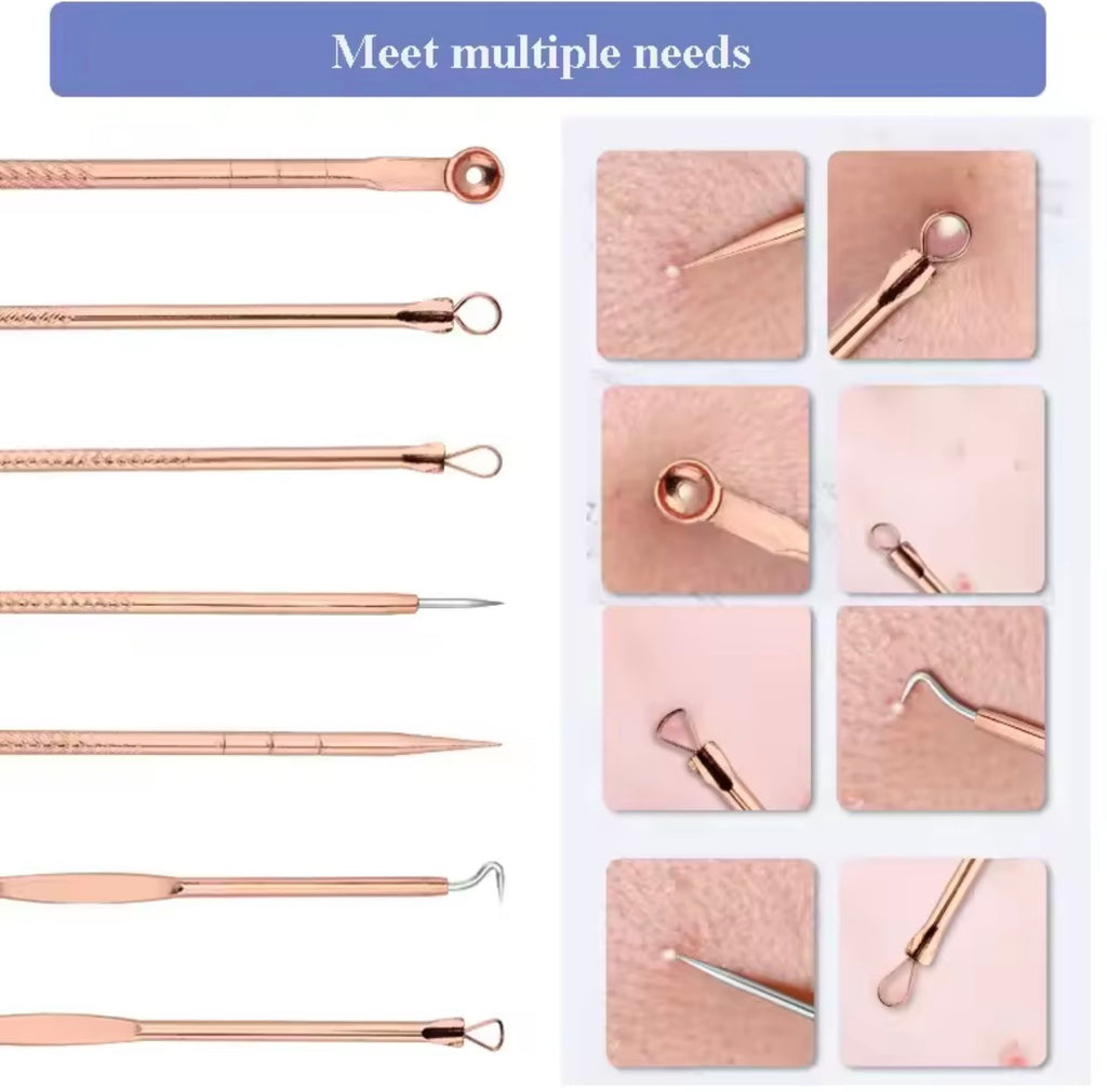 4pc/set Acne Blemish Remover Blackhead Extractor Ultra-fine Beauty Face Pore Cleaner Needles Set Acne Needle Facial Cleaner Skin