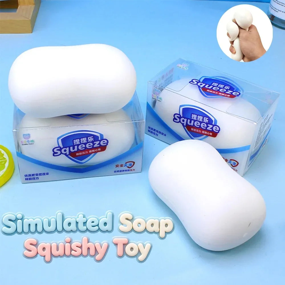 Sensory Simulated Soap Toy, Stress Relief, Slow Compression, Soft, for Children and Adults, Desktop Decoration, Gift