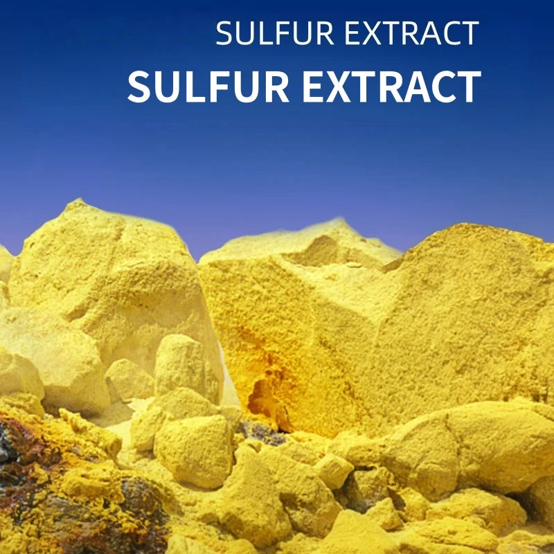 100g Sulfur Refreshing Cleansing Soap, Contains Sulfur, Aloe Vera Leaf Extract, Deeply Cleanses, Moisturizes, and Removes Facial Impurities, Refreshes and Controls Oil, Improves Dry Skin